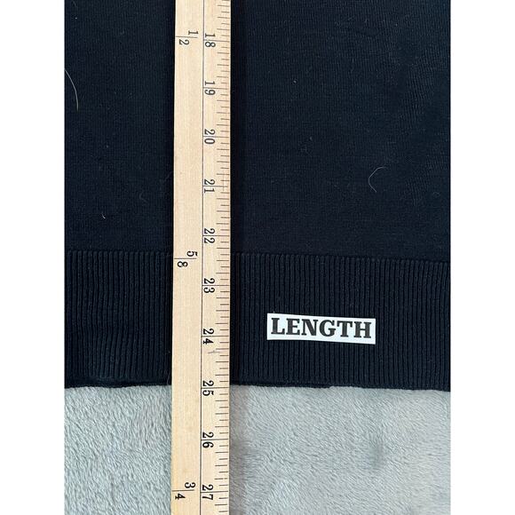 Marled Valentine Embroidered Heart "Love" Sweater Black Women's Size Medium - Picture 8 of 8